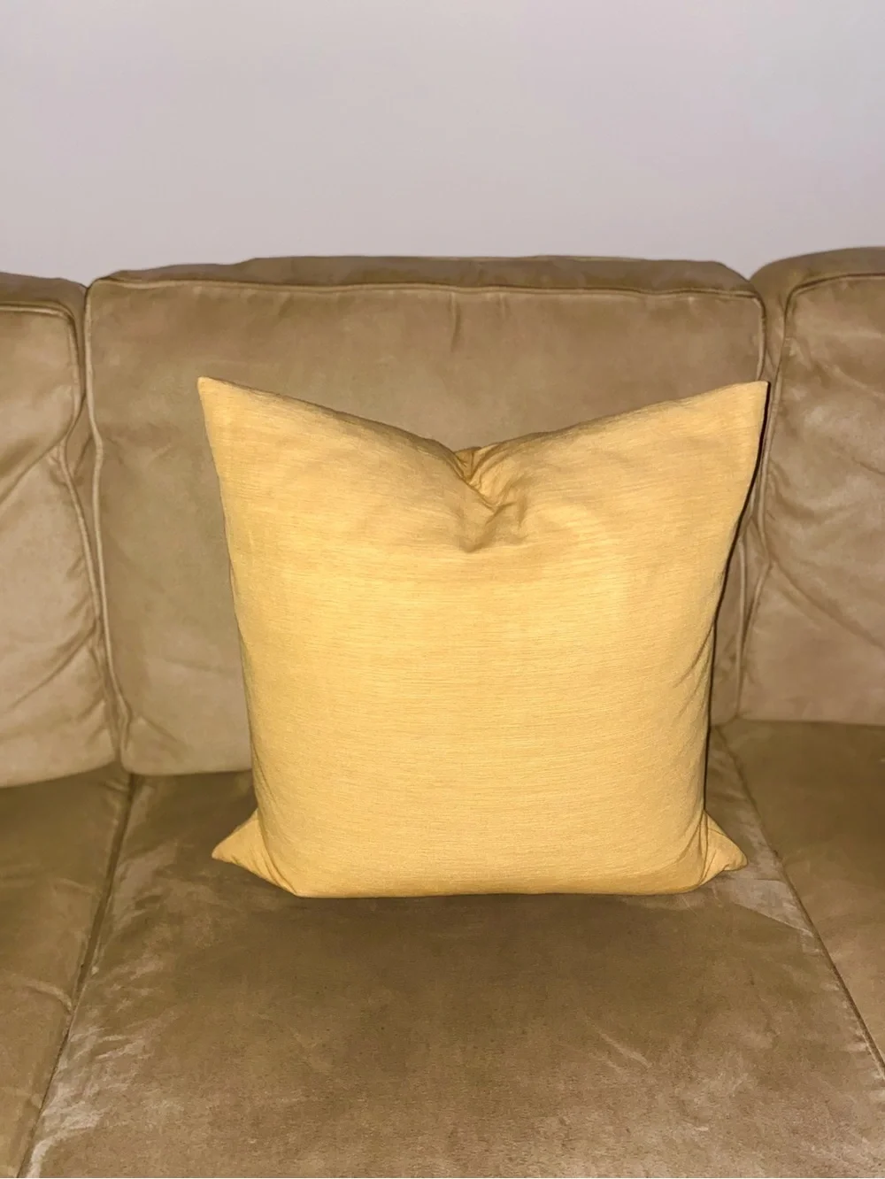 Crate & Barrel Yellow Decorative Throw Pillow - Home Accents